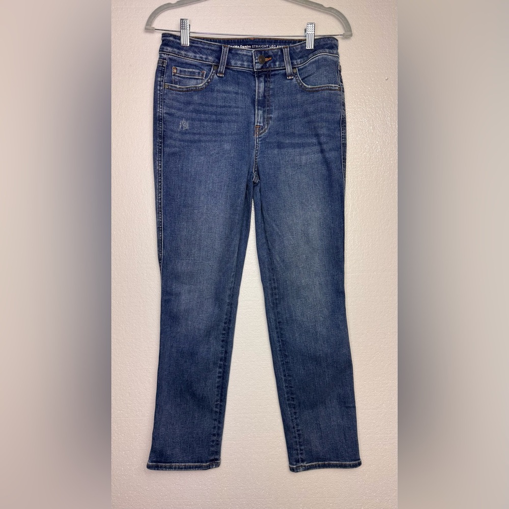 Chicos 2pc jeans bundle size 4 girlfriend slim leg ankle / straight leg ankle - Picture 4 of 13